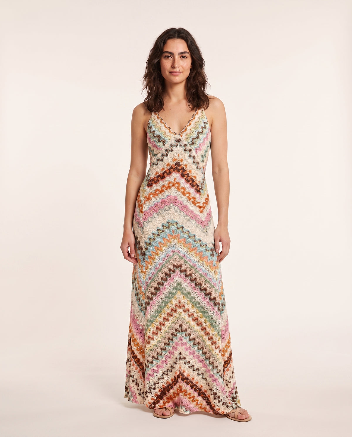 Riviera Chevron Maxi Dress